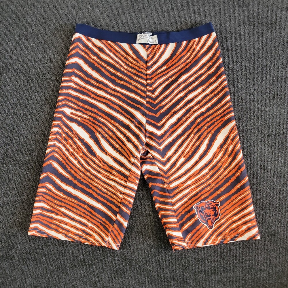Zubaz Chicago Bears Colors Men's Classic Zebra Print Shorts SIZE XL NFL